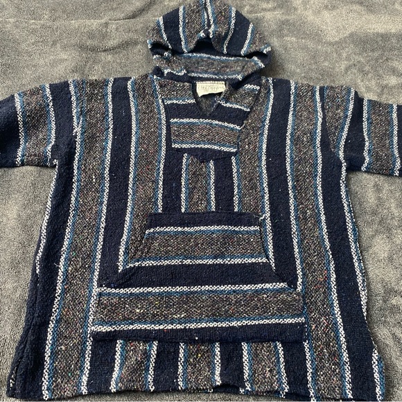Cienfuegos Boho Striped Hooded Baja Hoodie Size Medium - Picture 4 of 7
